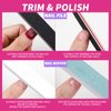 FANDAMEI Nail Polish Gel Remover Tools Kit with Nail Clips, 100ml Nail Polish Remover Bottle, 500 Nail Remover Cotton Pad, Nail Brush, Cuticle Pusher/Peeler, 100/180 Nail File,Buffer Block