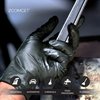X3 Black Nitrile Disposable Industrial Gloves 3 Mil, Latex/Powder-Free, Food-Safe, Non-Sterile, Textured, Medium, Box of 100