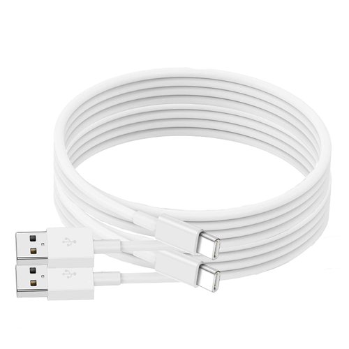 2-Pack Short iPhone 16 CarPlay Cable for iPhone 15/16/16 Pro Max/Plus Charger Cable, USB A to USB C Cable Compatible Apple Sir TV 4K Remote, CarPlay Type C Adapter Chargomg Cable Power Cord (White)