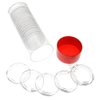OnFireGuy 20pcs 32.7mm Direct Fit "H32" Coin Holders & Capsule Tube with Red Cap Lid for 1oz Gold Eagles | Capsules & Storage Tube for American Gold Eagles, 1oz Gold Buffalo, 1oz Gold Britannia