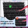 Fluffy Eyelash Clusters 14-22mm Thick Volume Lash Clusters Eyelash Extensions 200D Individual Lashes Clusters 192pcs DIY D Curl Wispy Plant Fibers Lashes Clusters, by Yaiseiko