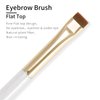 ENZO KEN Flat Angled Eyebrow Brush & Fine Angled Eyeliner Brush & Eyelash Brush Set, Fine Angled Brow Brush, Flat Eyebrow Brush, Eyeliner Brush, Winged Eyeliner Brush Angled. (163-3P)