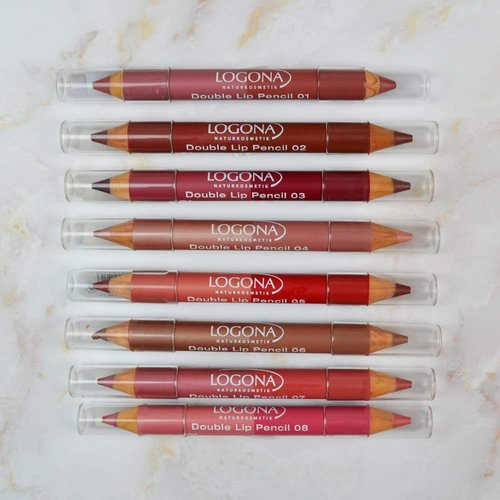 Logona Double Lip Pencil 07 Cherry, 0.10 oz Pencil