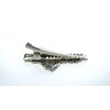 Generic Shiny silver tone metal lotus flower alligator hair claw clip fine hair