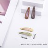 Cptots Small Hair Barrettes For Women No Slips Metal Snap Hair Clips For Thin Hair And Fine Hair,Brown Yellow,20 PCS,1.97 x 0.5 Inches
