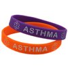 Lyndong 5 Pack Asthma Silicone Medical Alert Emergency Bracelet Wristbands (Asthma)