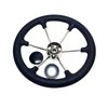 Marine Boat SS304 Steering Wheel with Black Sleeve 6 Spoke 15 1/2"