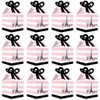 Big Dot of Happiness Paris, Ooh La La - Square Favor Gift Boxes - Paris Themed Baby Shower or Birthday Party Bow Boxes - Set of 12