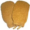 2 Pack (5.1×9.0 inches) Natural Vegetable Fiber Exfoliating Sisal Bath Spa Shower Scrubber Loofah Rub Glove Mitt Mitten - Great for Your Skin Care in The Bath - Anti - Aging