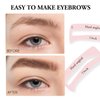 GEUUFEA 4 Sheets Eyebrow Stamp Stencils, Stickable Brow Stickers, Eyebrow Shaping Makeup Eyebrow Cards, Eyebrow template Set for Beginners and Professionals