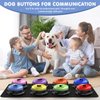 DCIAER Dog Buttons for Communication, 8 PCS Dog Talking Button Set,30s Recordable Voice Pet Buzzer Training Buttons，with Training Manual Book+16 AAA Batteries + 24 Scene Modes + 1 Dog Button Mat