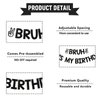 Bruh It’s My Birthday Banner - Funny Birthday Banner, Preteen and Teen Boy Birthday Decor, Bruh Teenager 12th 13th 14th 15th Birthday Party Supplies Black Glitter