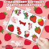 Strawberry Temporary Tattoos Berry First Birthday Party Supplies Decorations 96PCS Cute Tattoos Stickers Party Favors Kids Gifts Girls Boys Classroom School Prizes Themed