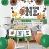 First Down Football Birthday Party Baby Highchair Banner First Birthday Football Backdrop for Boy 1st Birthday Football Party Decorations Football Party Favors Football Theme Birthday (Football)