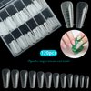 Vnjaoi 120 Pcs Poly Extension Gel Dual Nail Forms Nail Molds With Scale Builder Coffin Nail for Gel Manicure Nail Art Design Salon DIY at Home (Ballet Dual Nail Forms Set)