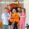 Doctor Costume for Kids - 8pcs Kids Scrubs with Lab Coat Dress Up Set, Halloween Costumes for Girls Boys, Toddler Halloween Costume Pretend Play Kit, Kids Dress Up Clothes Costume for Boys 3-10