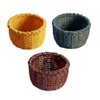 Dollhouse Miniature Plant Stand Basket：Cabilock 3Pcs Miniature Dollhouse Crafts Miniature Woven Basket Small Craft for Girls and Boys DIY