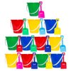 Holady 12 Pack 5'' Inch Sand Beach Buckets Pail with Beach Shovels,Sand Bucket Water Bucket for Beach Fun Great Summer Party Accessory