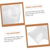 FRCOLOR mannequin head human body model eye glasses holder cap for men headphone stand manikin foam heads for wigs wig head wig stand head model hat display stand earphone model head white