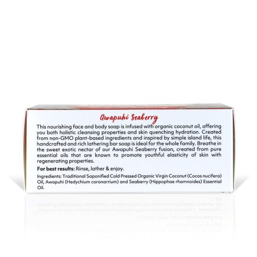 "Coco Fiji Soap Bar for Face and Body Infused With Organic Coconut Oil, Awapuhi Seaberry, Essential Oil, Natural Soap for Moisturizing & Pore Purifying Skin, 7 oz, Pack Of 2 "