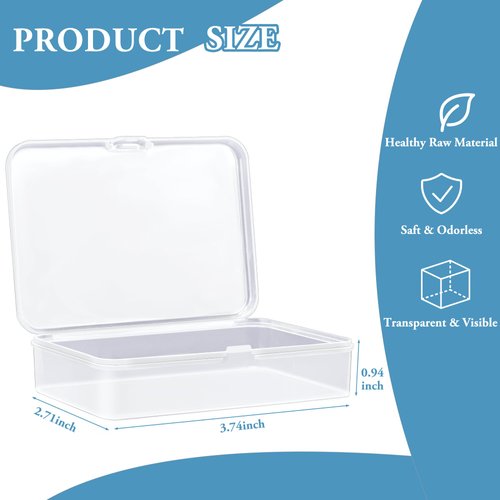 Kitoyz Playing Deck Card Cases Clear Plastic Trading Card Storage Box Acrylic Card Holder Box Compatible with Collectible Trading Card Cases, Each Case for 100 Pcs Cards (6 PCS)