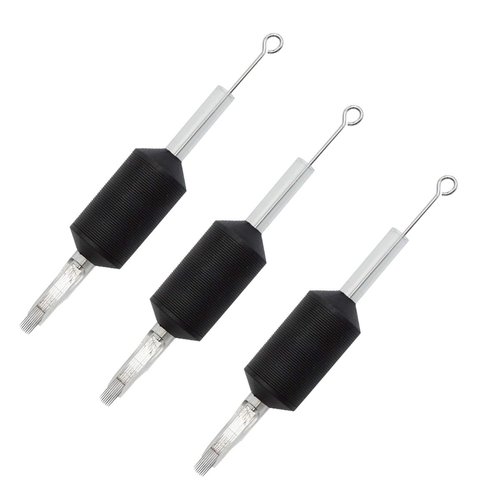 Needlehouse 1inch tattoo needles tube combo 1213RM 20pcs disposable tattoo needles tube grips Curved Magnum (13RM)