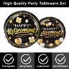96Pack Paper Plates and Napkins Sets, Party Decorations Plates Supplies Tableware for Kids (retirement)