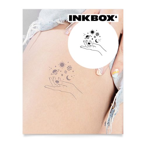 Inkbox Temporary Tattoos, Semi-Permanent Tattoo, One Premium Easy Long Lasting, Water-Resistant Temp Tattoo with For Now Ink - Lasts 1-2 Weeks, Gokada, 4 x 4 in