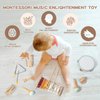 Baby Musical Instruments, Montessori Wooden Toys for Toddlers 1-3, Neutral Colors Percussion Instruments, Modern Boho Xylophone for Kids, Preschool Educational Baby Musical Toys