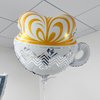 CYMYLAR 3 Pcs Coffee Latte Balloons/Coffee Birthday Party Decorations/I Love You A Latte/Coffee Booth Decoration/Coffee Lovers Party Decorations/Wedding/Coffee Bar Wall Table Decorations/Adults Party