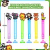 48 Pieces Jungle Animal Bubble Wands Safari Party Favors Mini Bubble Wands 6 Styles Wild Zoo Theme Party Decorations for Baby Shower Goodie Bag Filler (Jungle Animals)