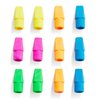 1InTheOffice Pencil Eraser Tops, Cap Erasers, Assorted Arrowhead Eraser, Dozen