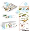 LIFELIKO Personalised Growth Chart for Dinosaur Lovers, Removable Wall Ruler for Boys and Girls, Kid’s Room Decoration (White)