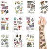 Rock and Roll Rave Festival Temporary Tattoos Sticker,Music Festival Party Glow in The Dark Accessories for Women Men in Party Favors Supplies