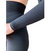 Bioflect® Compression Arm Sleeves Wrap with Bio Ceramic Fibers and Micro-Massage Knit - for Support and Comfort - Black S/M