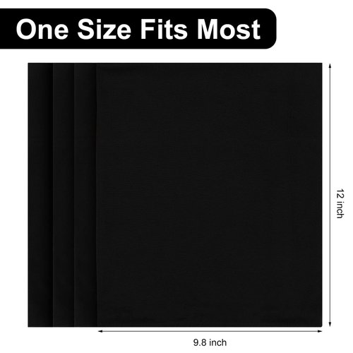 Sintege 4 Pcs Dreadlocks Tube Sock Wide Elastic Headband Loc Cap Long Hair Dreads Head Wrap Unisex Spandex for Women Men(Black)