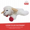 Multipet Lamb Chop Cat Plush Toy w/Catnip - Small Cat Chew Toy for All Cats - Extra Soft Plush Cat Toy - Stuffed Animal Kitten Toy for Cuddling & Playing - Cute Pet Toy (4”, Cream)
