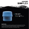 Halder - 3017030 3017.030 Simplex 12 oz Soft-Face Hammer, Blue Rubber/Superplastic Faces