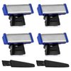 LinMei Trimmer Replacement Heads Compatible for 1st Generation Micro Touches Solo Trimmer - Set of 4 Replacement Blades & 2 Cleaning Brushes