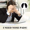 40 Pairs Eyeglass Nose Pads Silicone Soft Seft Adhesive Thin Anti-Slip Nosepads for Eyeglasses Glasses Sunglasses (Black 1mm)