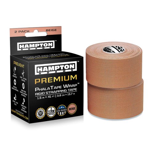 Hampton Adams (2 Pack) Strapping Tape - for Blister Prevention & Knee or Feet Taping for Backpacking Walking Running Hiking Trail Climbing in Shoes or Socks