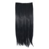 MapofBeauty 24" Long Straight Clip in Hair Extensions Hairpieces (Black)