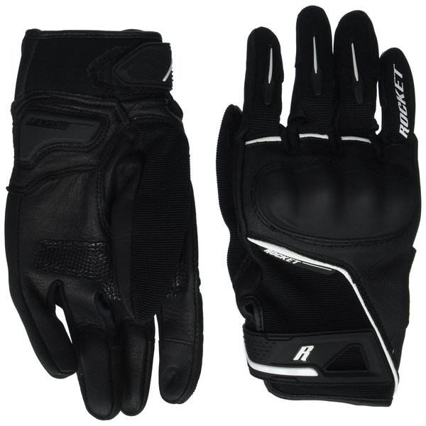 Joe Rocket Men's Super Moto Motorcycle Gloves (Black/White, Small)