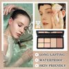 6 Colors Correcting Concealer Cream Contour Palette,Long Lasting Concealer Cream Makeup Palettes with Concealer Brush,Multi-purpose Contouring Liquid Foundation Makeup Kit