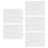 Sonew 5pcs Lip Mask, Transparent ABS Reusable Lip Beauty Mask Maker, Portable Lip Mask Patch Tray Plate for DIY