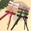 8PCS Ribbon Bows knot Hair Clips for Women Girls, Silky Satin Tassel Barrettes With Long Tail, Cute Ponytail Holder Hair Styling Accessories (8 colors Brown)