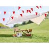 100 Feet Red & White Pennant Banner Flags String Hanging Red & White DIY Triangle Bunting Flags,Party Decorations for Grand Opening,Party Events Celebration,Kids Birthday,60 Pcs