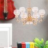 LOGOFUN 2pcs Doll House Miniature Hanging Lamp Mini Ceiling Light Model 1:12 Scale Ceiling Light Prop for Dollhouse Accessories - Gold