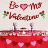 Valentines Banner Red Pink Heart Be My Valentine Words Garland Banner - Valentine’s Day Decor Banner for Valentine Party Decorations Anniversary Home Hanging Decoration Supplies