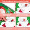 2PCS Christmas Crafts for Kids Ages 4-8 Sticker Paint Books Includes Elf Santa Penguins Snowman and More Designs Gift Party Create 20 Pictures Sticker Sheets are Separate